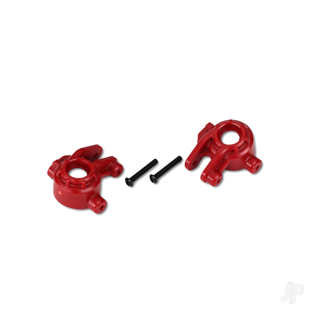 Traxxas Steering blocks, extreme heavy duty, red (left & right)/ 3x20mm BCS (2) (for use with #9080 upgrade kit) TRX9037R