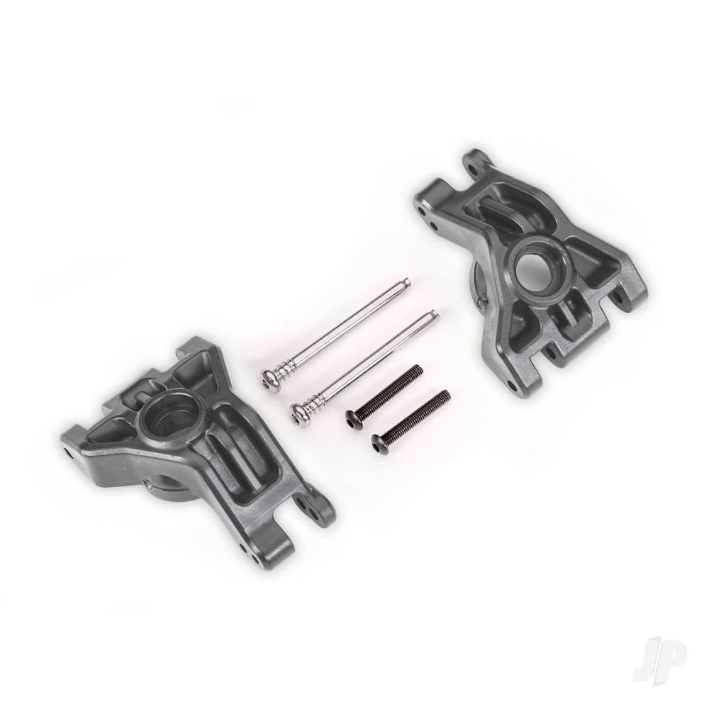 Traxxas Carriers, stub axle, rear, extreme heavy duty, gray (left & right)/ 3x41mm hinge pins (2)/ 3x20mm BCS (2) (for use with #9080 upgrade kit) TRX9050-GRAY