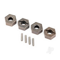 Traxxas Wheel hubs, 12mm hex (steel), extreme heavy duty (4)/ 2x9.8mm pin (4) (for use with #9080 upgrade kit and 6mm axles) TRX9069