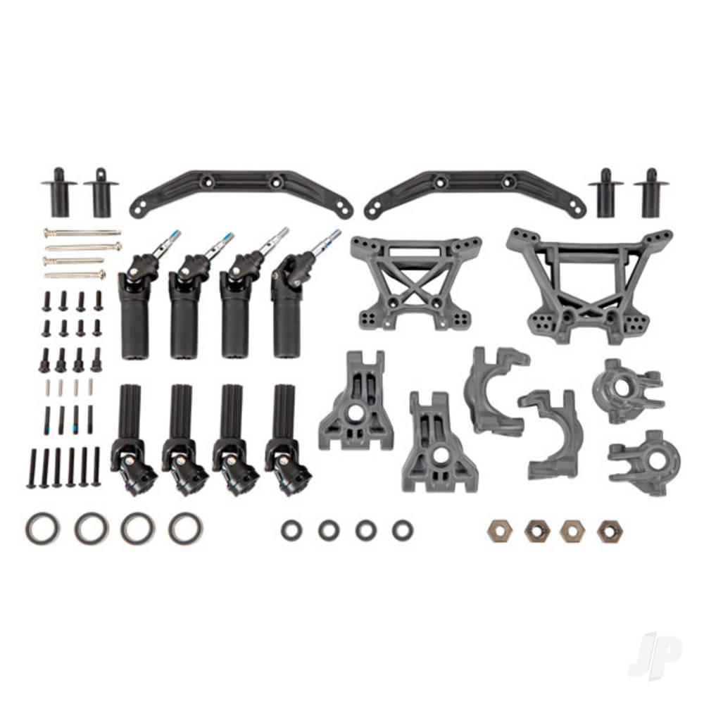 Traxxas Outer Driveline & Suspension Upgrade Kit, extreme heavy duty, gray TRX9080-GRAY