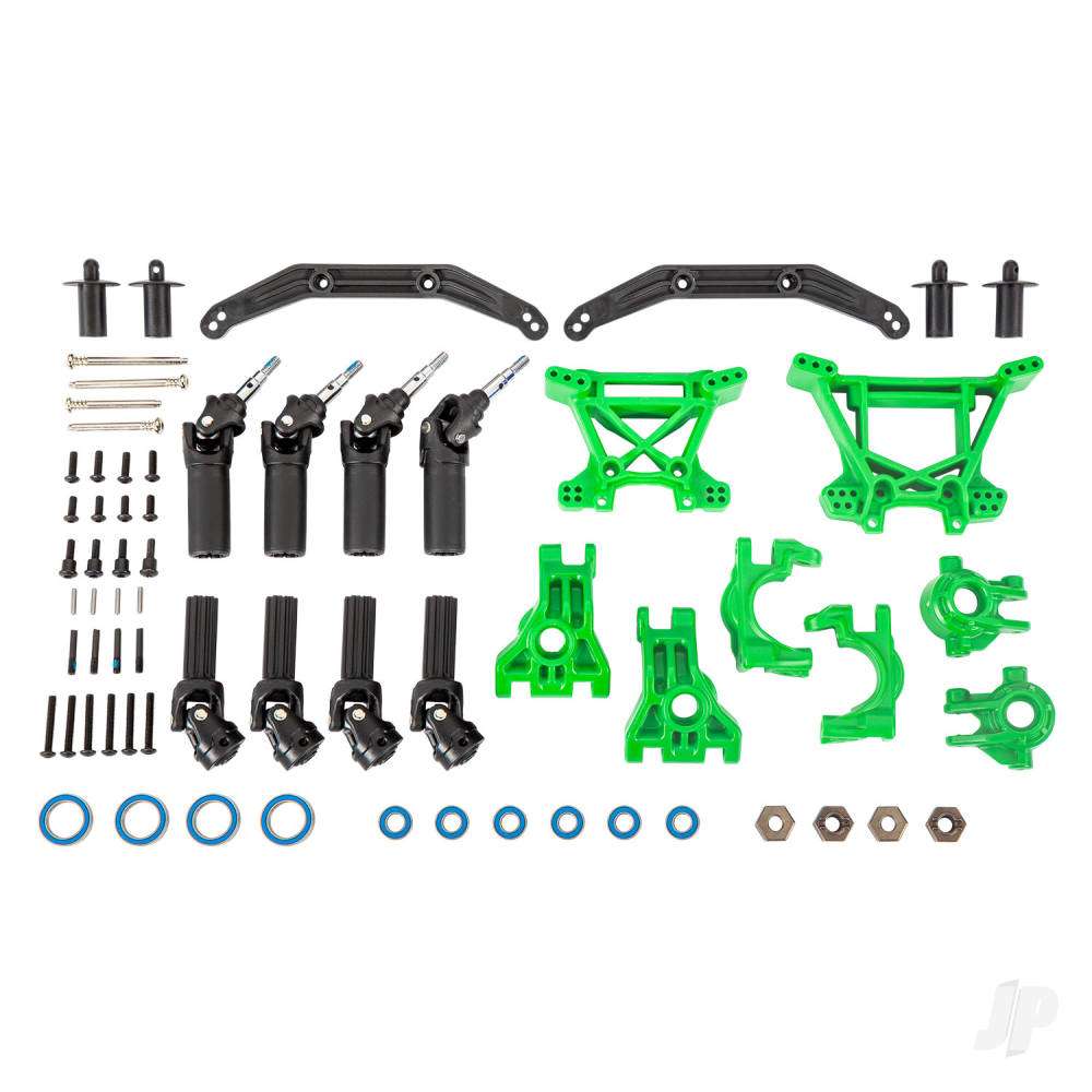 Traxxas Outer Driveline &amp; Suspension Upgrade Kit, extreme heavy duty, green TRX9080G Main