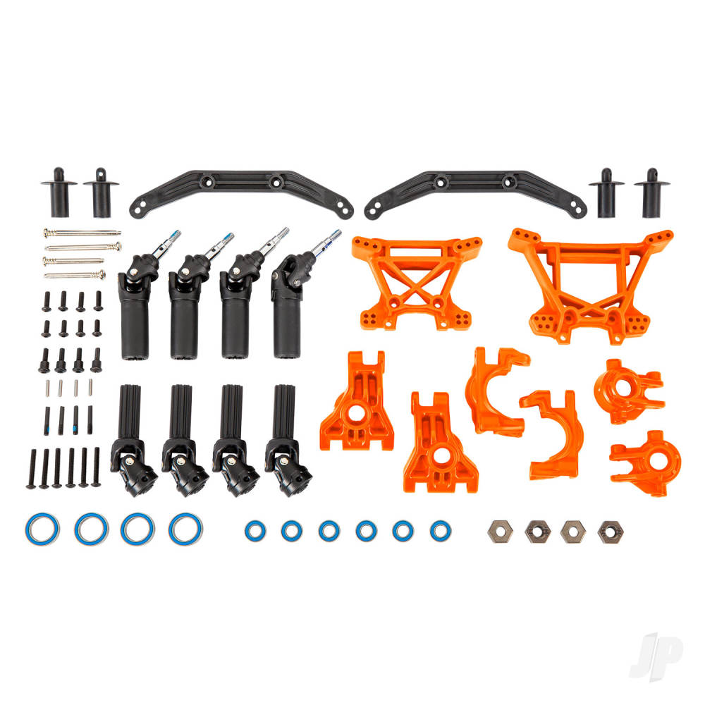 Traxxas Outer Driveline &amp; Suspension Upgrade Kit, extreme heavy duty, orange TRX9080T Main