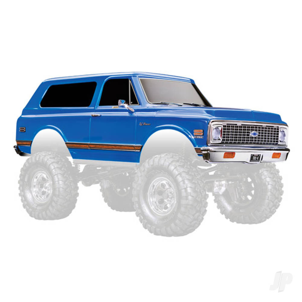 Traxxas Body, Chevrolet Blazer (1972), complete, blue (painted) (includes grille, side mirrors, door handles, windshield wipers, front & rear bumpers, clipless mounting) (requires #8072X inner fenders) TRX9130-BLUE