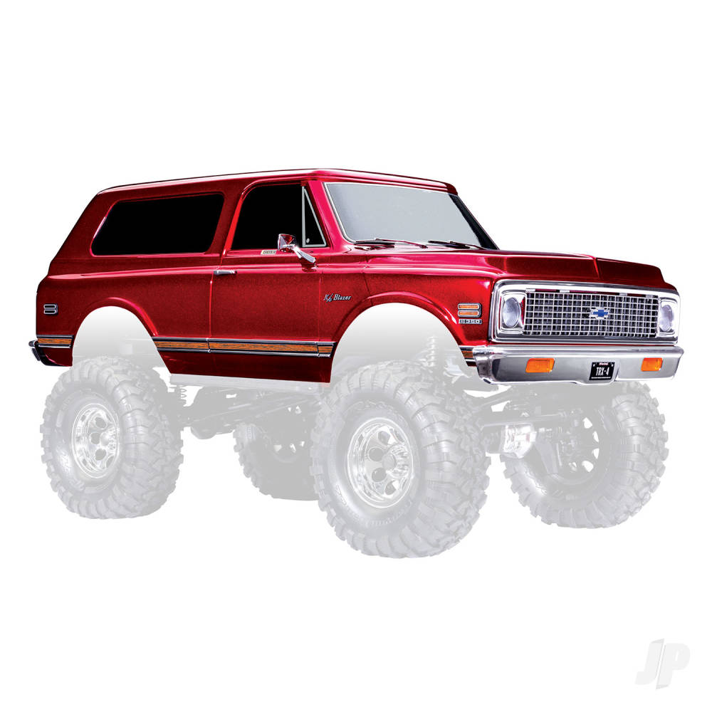 Traxxas Body, Chevrolet Blazer (1972), complete, red (painted) (includes grille, side mirrors, door handles, windshield wipers, front & rear bumpers, clipless mounting) (requires #8072X inner fenders) TRX9130-RED