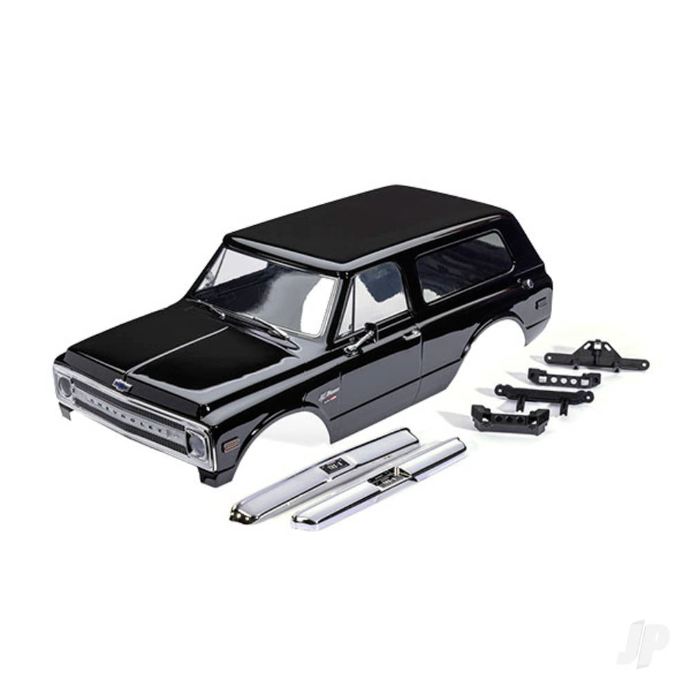 Traxxas Body, Chevrolet Blazer (1969), complete, black (painted) (includes grille, side mirrors, door handles, windshield wipers, front & rear bumpers, clipless mounting) (requires #8072X inner fenders) TRX9131-BLK