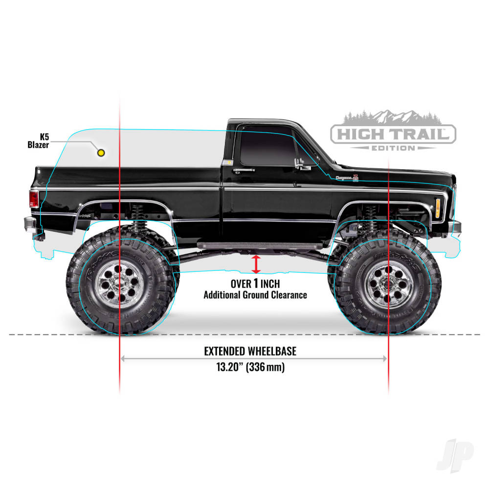 Traxxas TRX-4 1979 Chevrolet K10 Truck 1:10 4WD Electric Trail Crawler, Bl - TRX92056-4-BLK 4