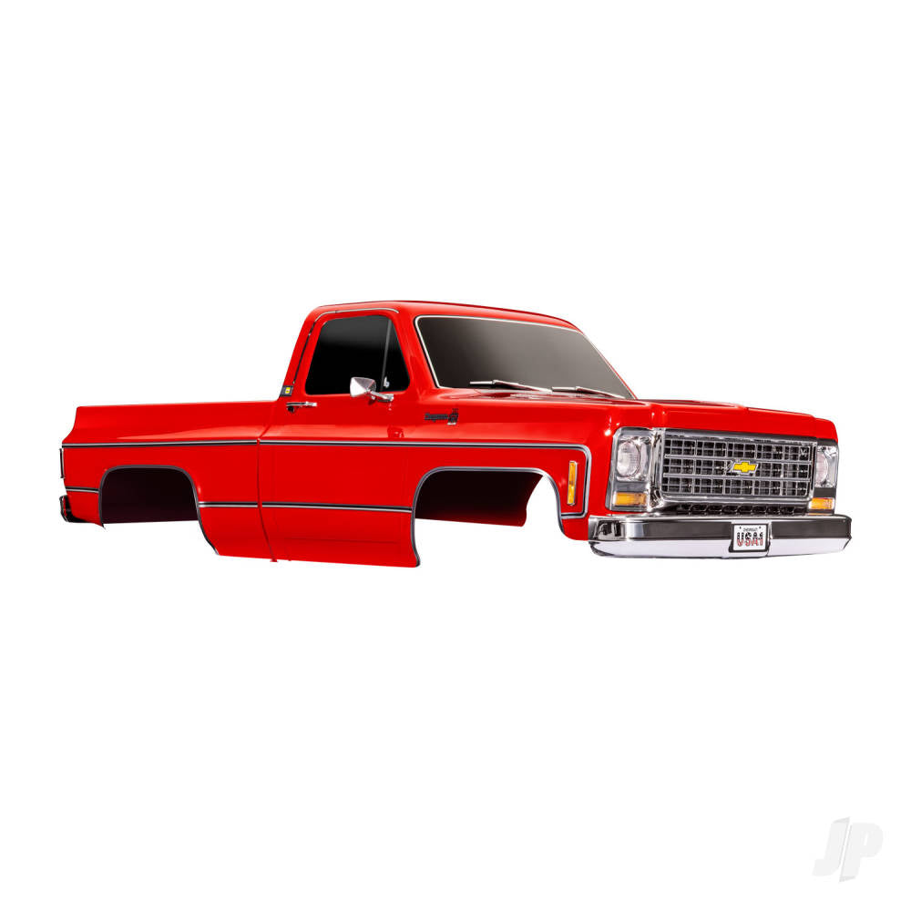 Traxxas Body, Chevrolet K10 Truck (1979), complete, red (painted, decals applied) (includes grille, side mirrors, door handles, windshield wipers, & clipless mounting) (requires #9288 inner fenders) TRX9212R