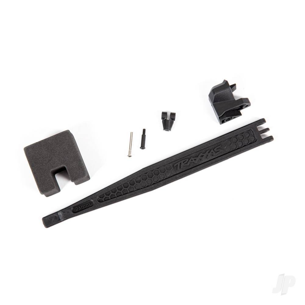 Traxxas Battery hold-down/ battery clip/ hold-down post/ screw pin/ pivot post screw/ foam spacer TRX9324