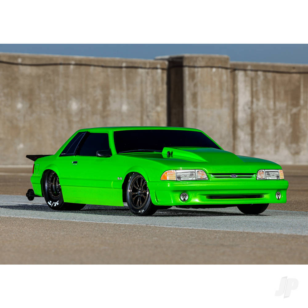 Traxxas Body, Ford Mustang, Fox Body, green (painted, decals applied) (inc - TRX9421G 3