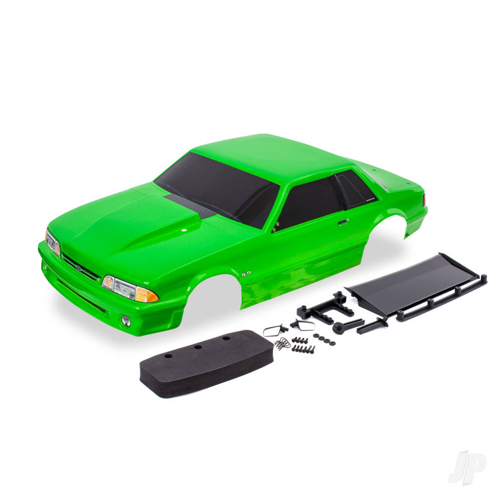 Traxxas Body, Ford Mustang, Fox Body, green (painted, decals applied) (inc - TRX9421G Main