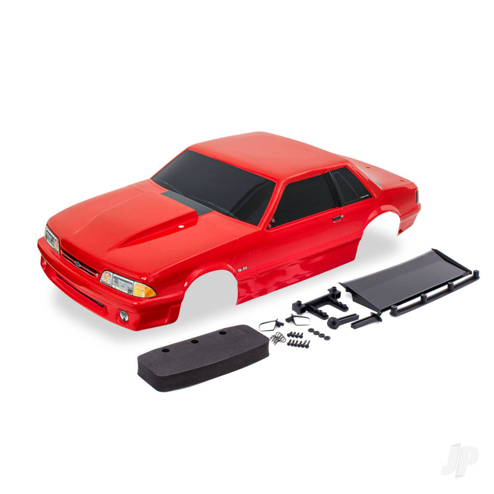 Traxxas Body, Ford Mustang, Fox Body, red (painted, decals applied) (inclu - TRX9421R Main