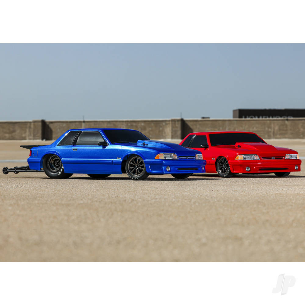 Traxxas Body, Ford Mustang, Fox Body, blue (includes side mirrors, wing, w - TRX9421X 2