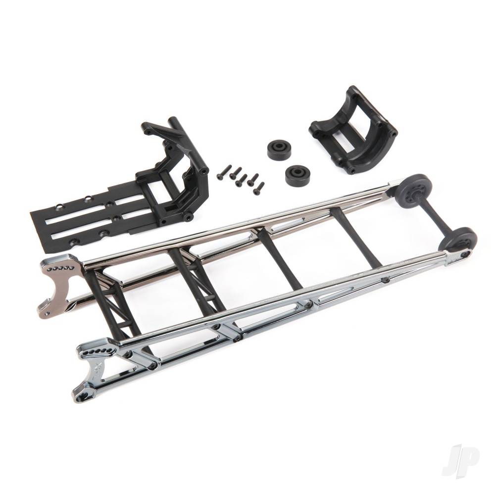 Traxxas Wheelie bar, black chrome (assembled)/ wheelie bar mount TRX9460X