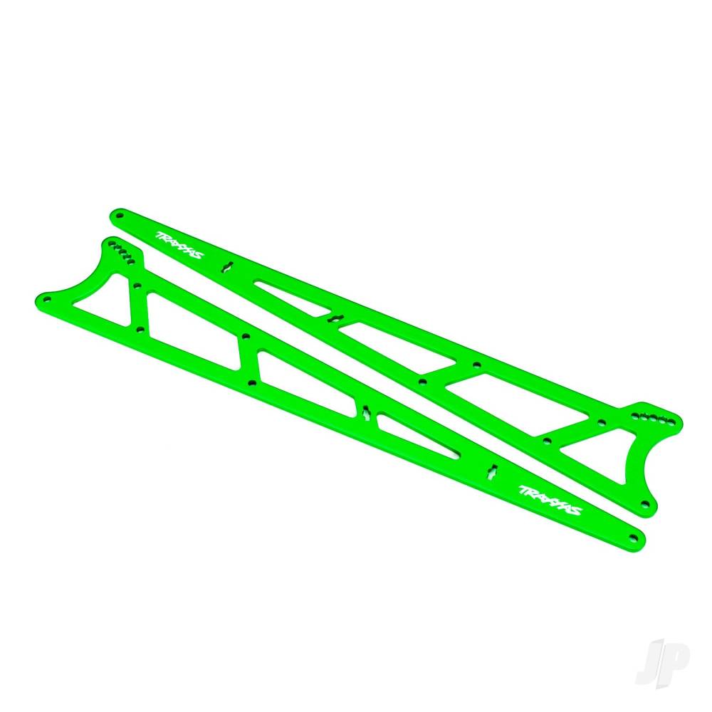 Traxxas Side plates, wheelie bar, green (aluminium) (2) TRX9462G