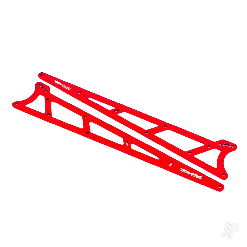 Traxxas Side plates, wheelie bar, red (aluminium) (2) TRX9462R