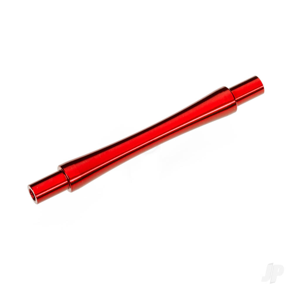 Traxxas Axle, wheelie bar, 6061-T6 aluminium (red-anodised) (1)/ 3x12 BCS (with threadlock) (2) TRX9463R