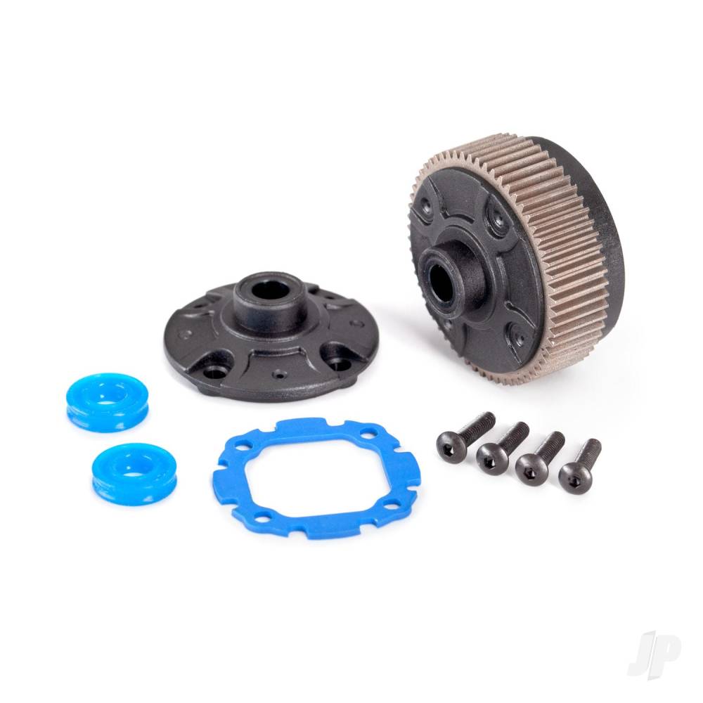 Traxxas Differential with steel ring gear/ side cover plate/ gasket/ x-rings (2)/ 2.5x10mm BCS (4) TRX9481