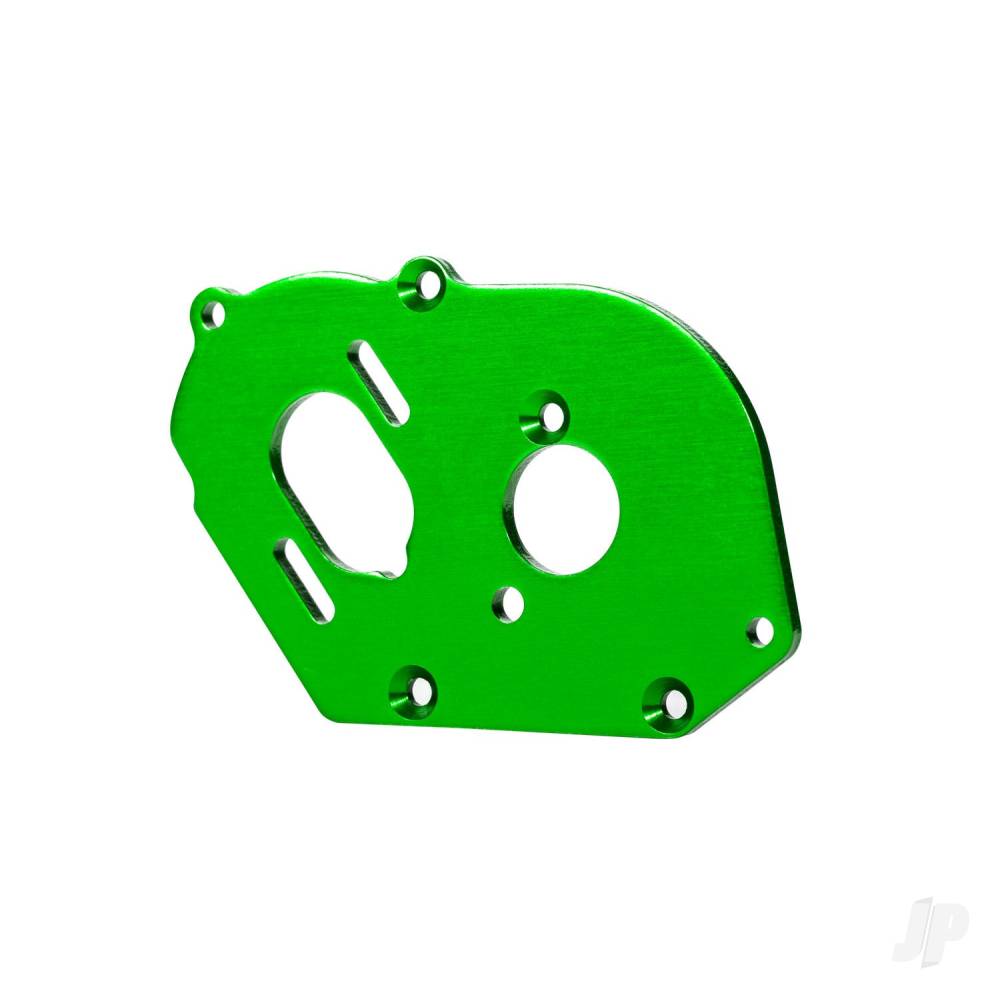 Traxxas Plate, motor, 6061-T6 aluminium (green-anodised) (4mm thick)/ 3x10mm CS with split and flat washer (2) TRX9490G