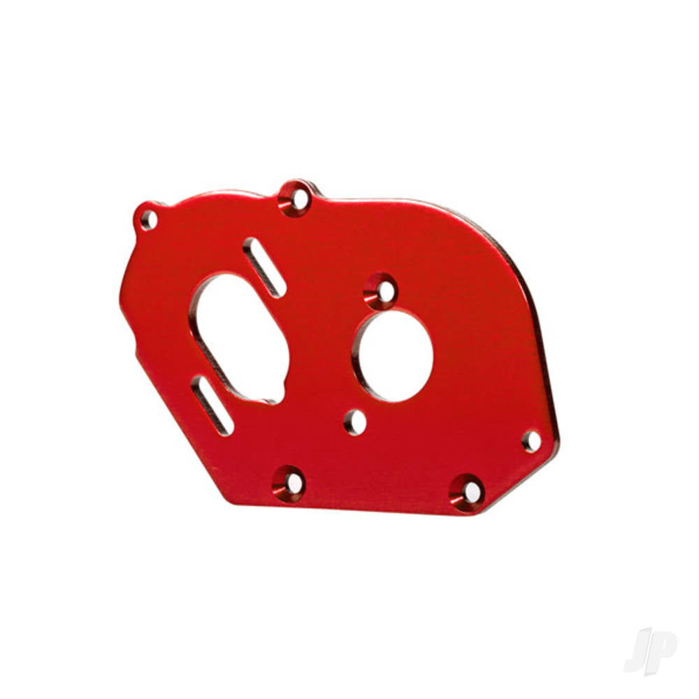 Traxxas Plate, motor, 6061-T6 aluminium (red-anodised) (4mm thick)/ 3x10mm CS with split and flat washer (2) TRX9490R