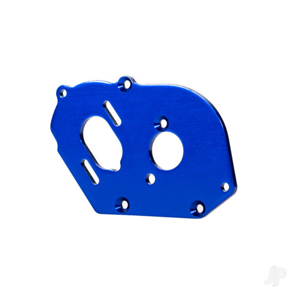 Traxxas Plate, motor, blue (4mm thick) (aluminium)/ 3x10mm CS with split and flat washer (2) TRX9490X