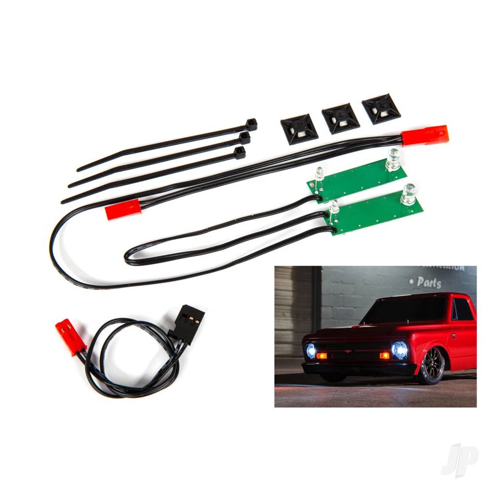 Traxxas LED light set, front, complete (white) (includes light harness, power harness, zip ties (9)) TRX9496