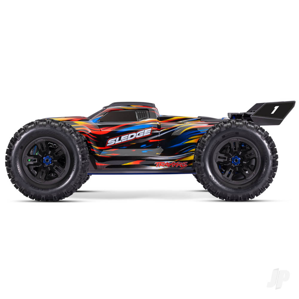 Traxxas Sledge Belted 1:8 4WD Brushless Electric Monster Truck, Blue (+ TQ - TRX95096-4-BLUE 1