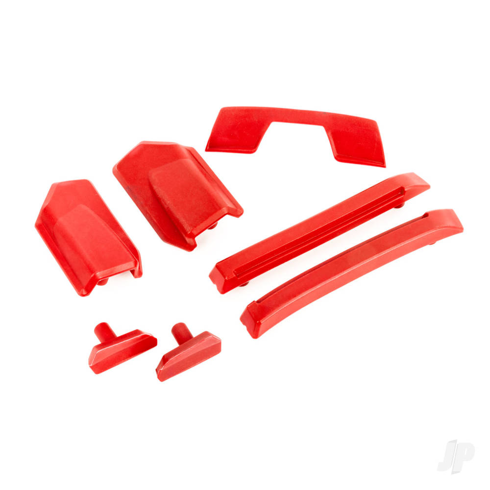 Traxxas Body reinforcement set, red / skid pads (roof) (fits #9511 body) TRX9510R