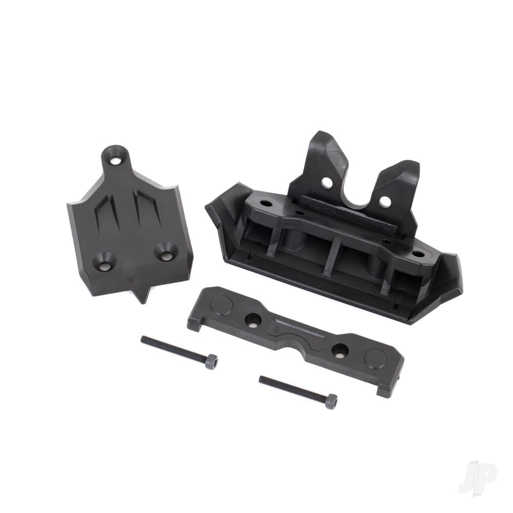 Traxxas Bumper, front / Skid plate, front / tie bar mount, front / 3x25 CS (2) TRX9535