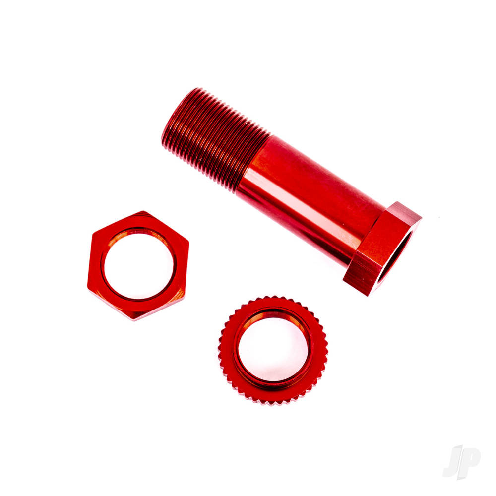 Traxxas Servo saver post/ adjuster nut/ locknut (red-anodised, 6061-T6 aluminium) (1 each) TRX9545R