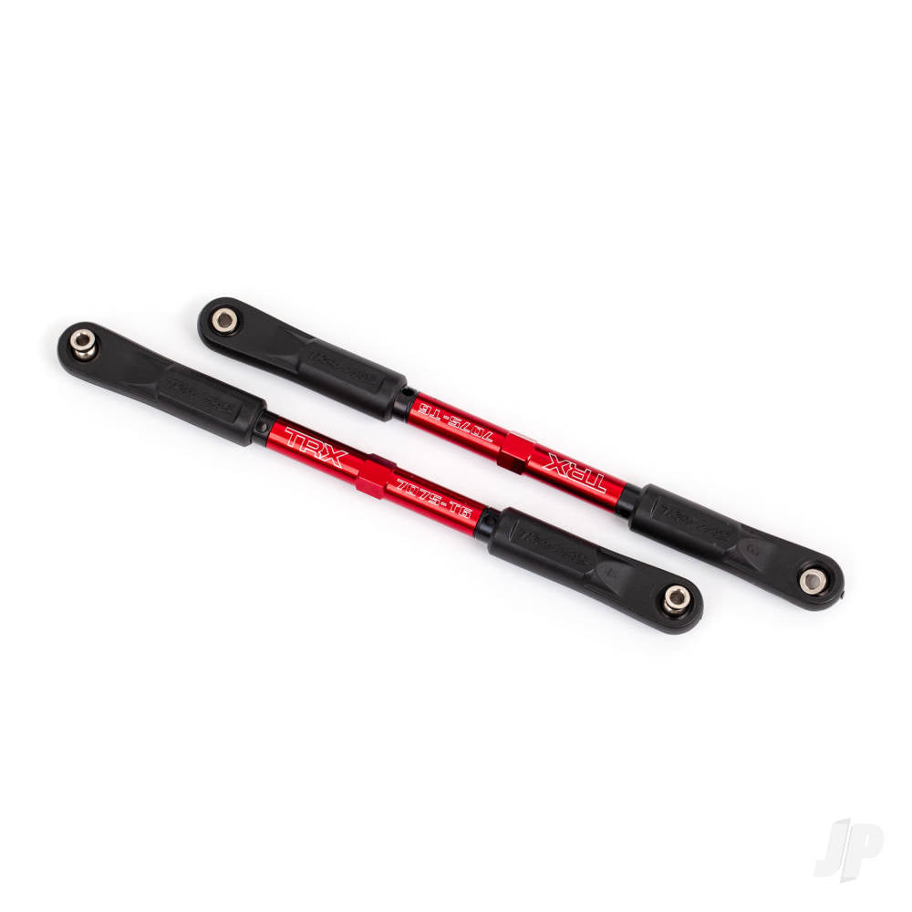 Traxxas Camber links, rear, Sledge (Tubes red-anodised, 7075-T6 aluminium, stronger than titanium) (144mm) (2)/ rod ends, assembled with steel hollow balls (4)/ aluminium wrench, 8mm (1) TRX9548R