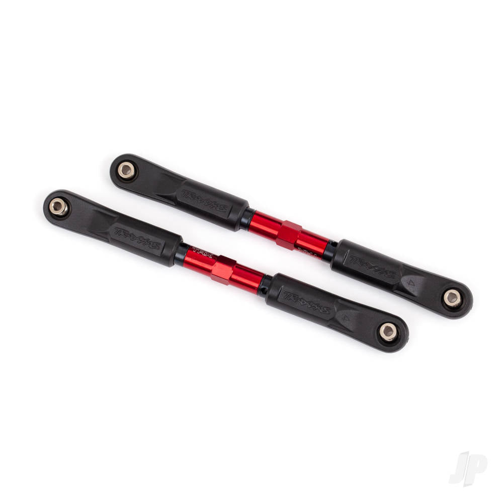 Traxxas Toe links, Sledge (Tubes red-anodised, 7075-T6 aluminium, stronger than titanium) (120mm) (2)/ rod ends, assembled with steel hollow balls (4)/ aluminium wrench, 8mm (1) TRX9549R