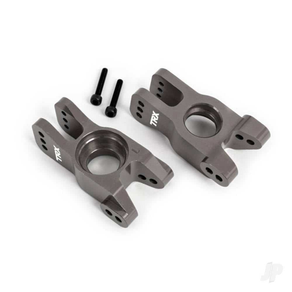 Traxxas Carriers, stub axle, 6061-T6 aluminium (dark titanium-anodised) (left and right) TRX9552A