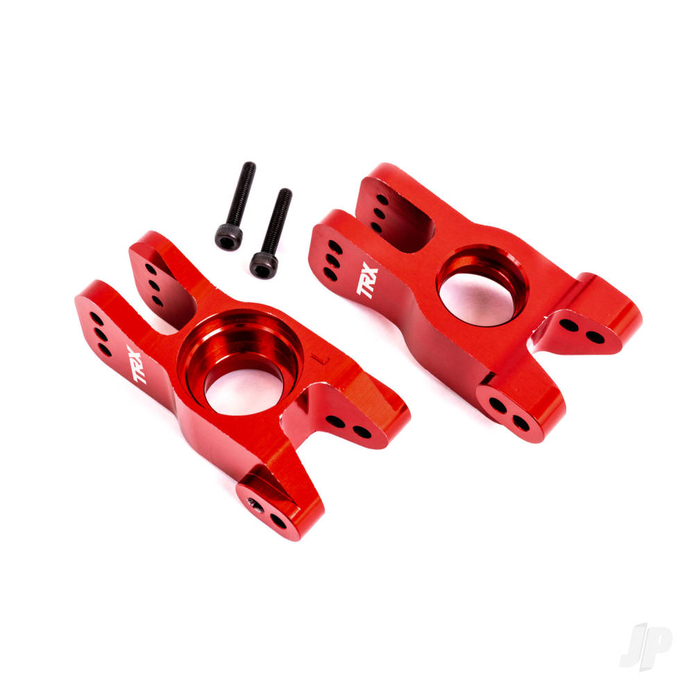 Traxxas Carriers, stub axle, 6061-T6 aluminium (red-anodised) (left and right) TRX9552R