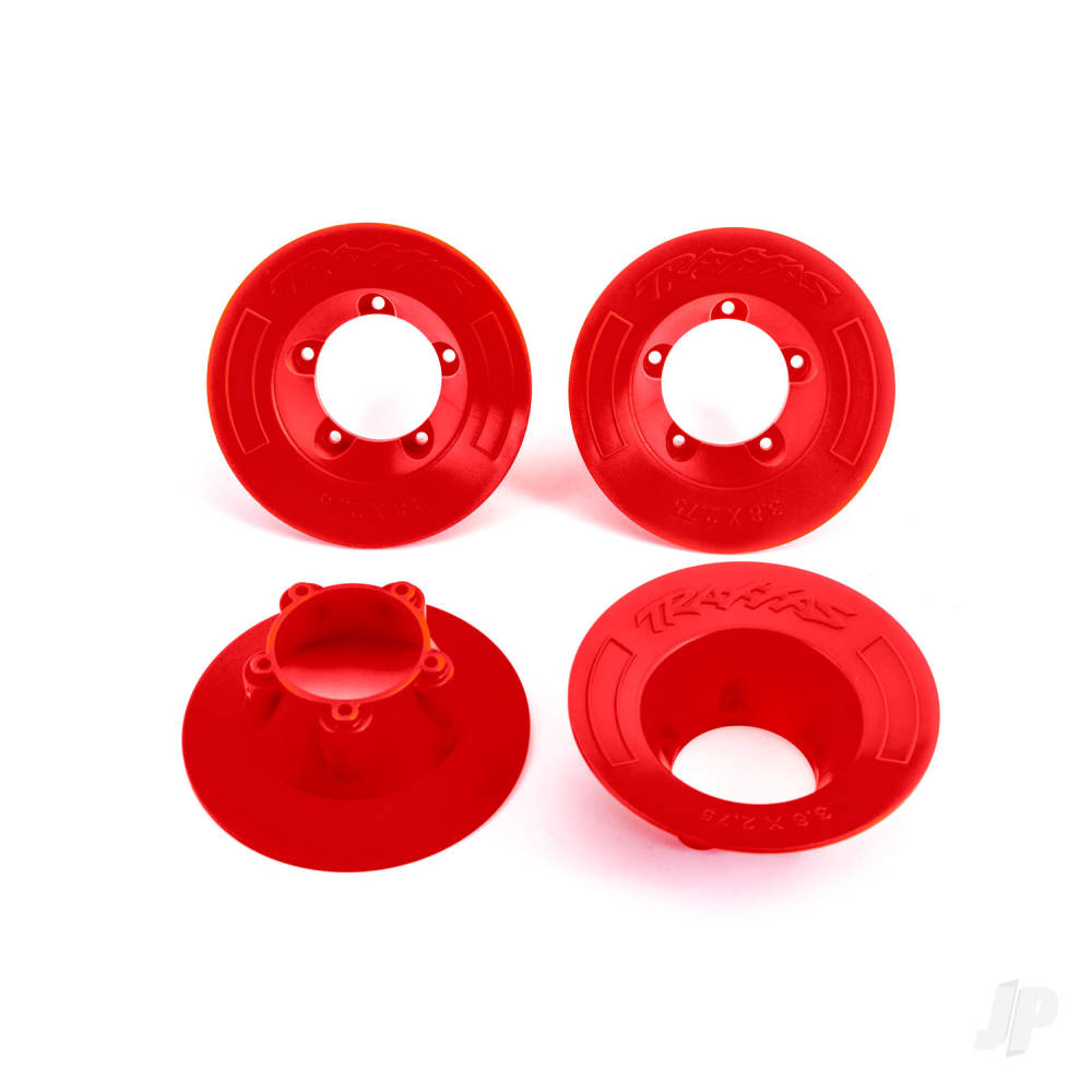 Traxxas Wheel covers, red (4) (fits #9572 wheels) TRX9569R