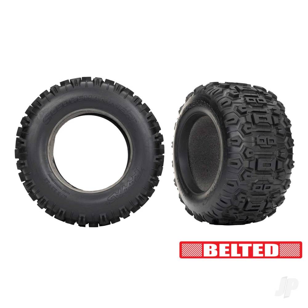 Traxxas Tyres, Sledgehammer (belted) (2)/ foam inserts (2) TRX9571