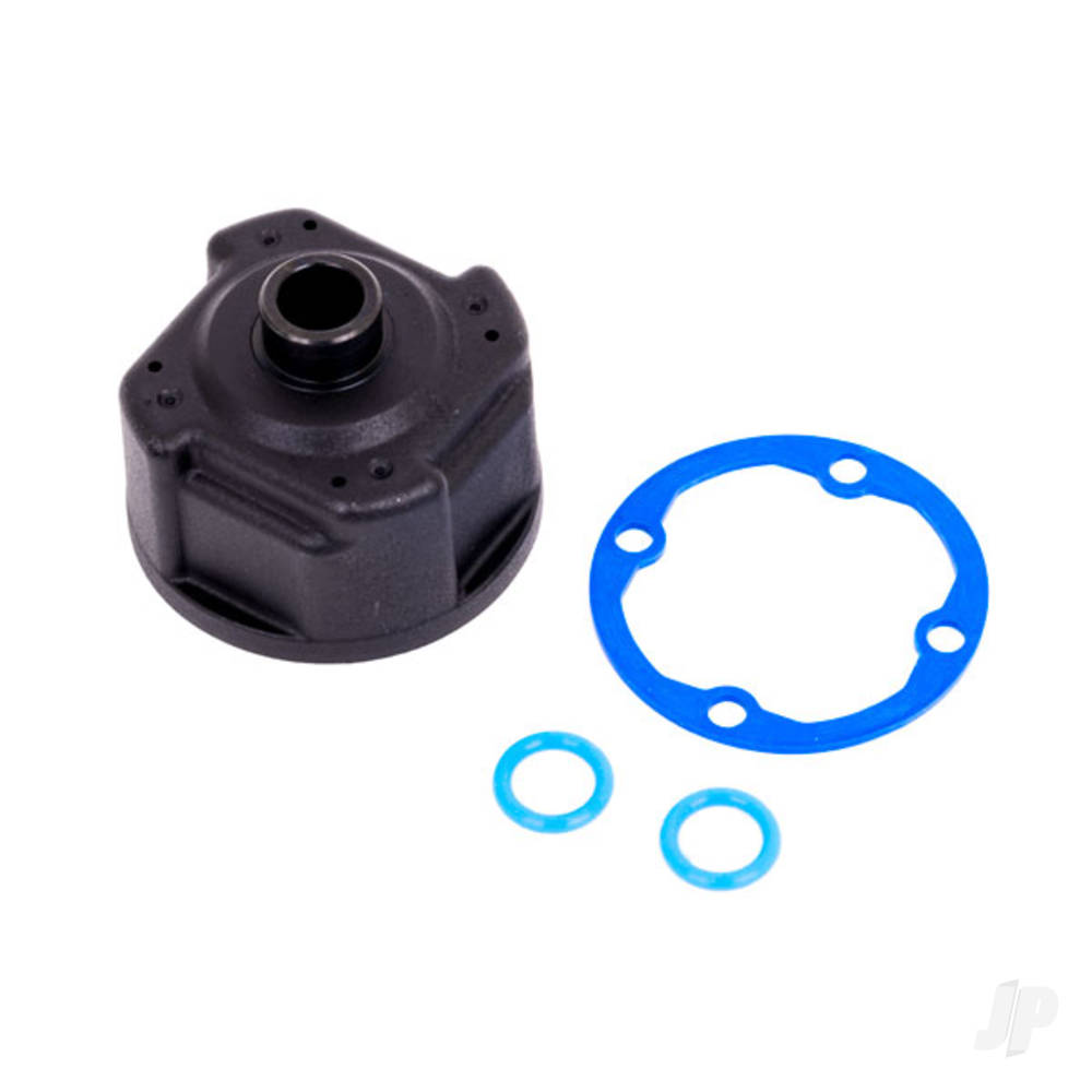 Traxxas Carrier, differential / differential bushing (metal) / o-rings (2) / ring gear gasket TRX9581