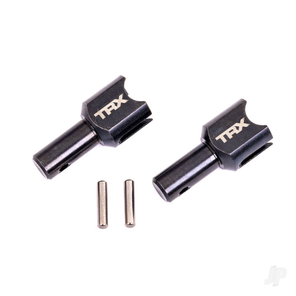 Traxxas Differential output cup, center (hardened steel, heavy duty) (2)/ 2.5x12mm pin (2) TRX9586X