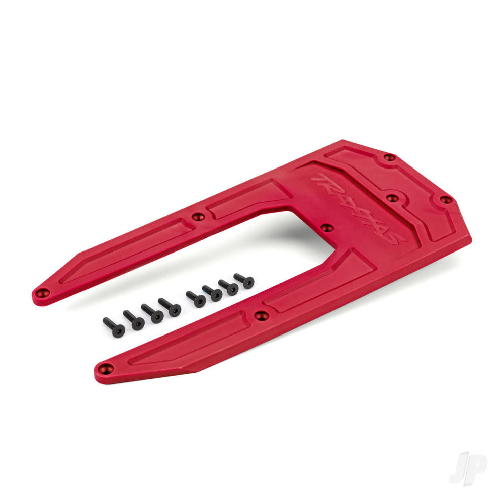 Traxxas Skid plate, chassis, red (fits Sledge) TRX9623R