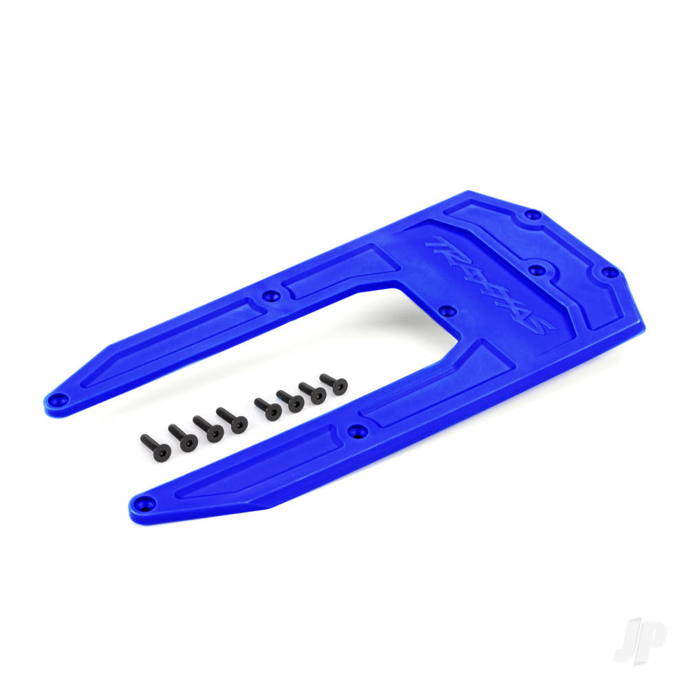 Traxxas Skid plate, chassis, blue (fits Sledge) TRX9623X