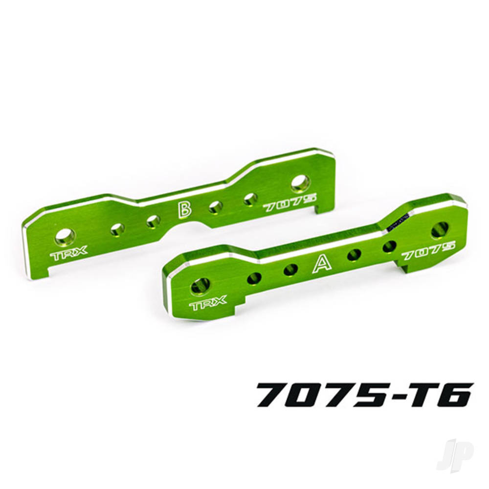 Traxxas Tie bars, front, 7075-T6 aluminium (green-anodised) (fits Sledge) TRX9629G