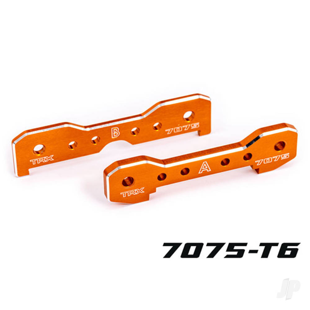 Traxxas Tie bars, front, 7075-T6 aluminium (orange-anodised) (fits Sledge) TRX9629T