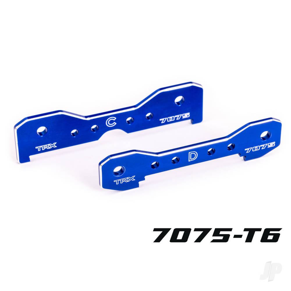 Traxxas Tie bars, rear, 7075-T6 aluminium (blue-anodised) (fits Sledge) TRX9630