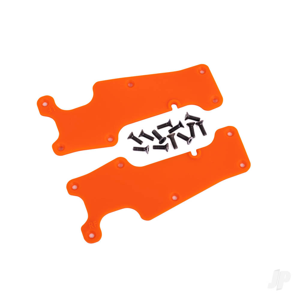 Traxxas Suspension arm covers, orange, front (left and right) / 2.5x8 CCS (12) TRX9633T