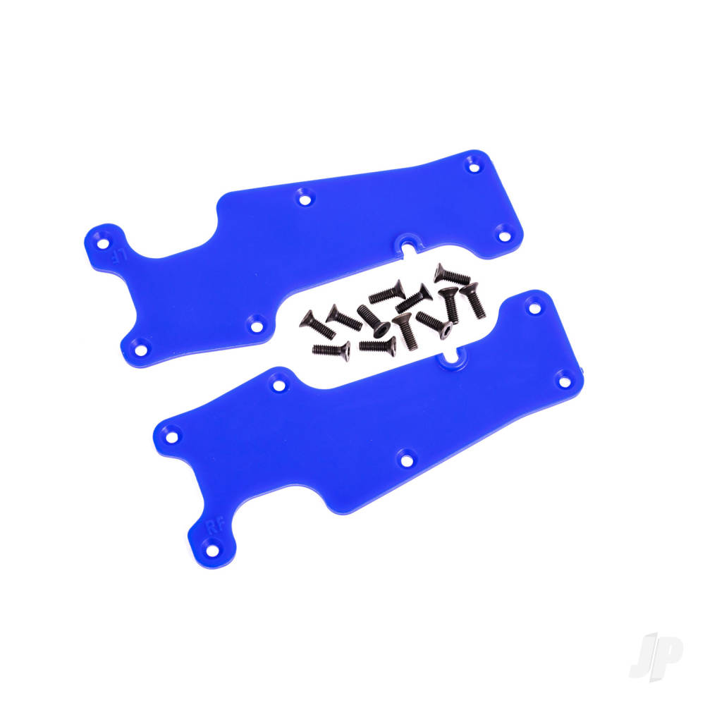 Traxxas Suspension arm covers, blue, front (left and right) / 2.5x8 CCS (12) TRX9633X