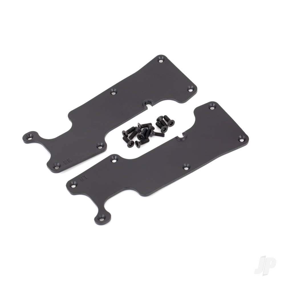 Traxxas Suspension arm covers, black, rear (left and right) / 2.5x8 CCS (12) TRX9634