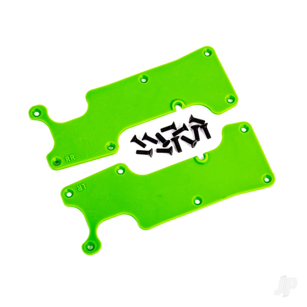 Traxxas Suspension arm covers, green, rear (left and right) / 2.5x8 CCS (12) TRX9634G