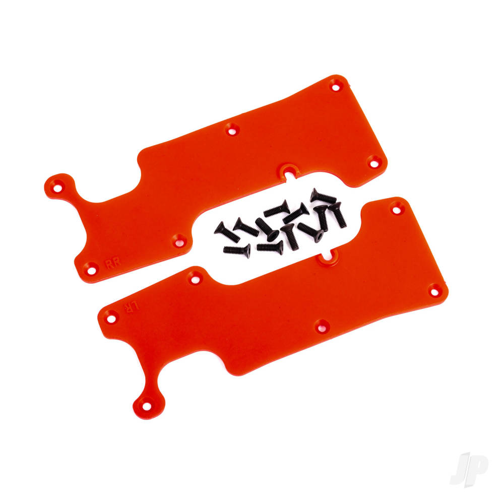 Traxxas Suspension arm covers, red, rear (left and right) / 2.5x8 CCS (12) TRX9634R