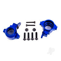 Traxxas Steering blocks, 6061-T6 aluminium (blue-anodised), left &amp; right/ steering block arms (2) TRX9635X