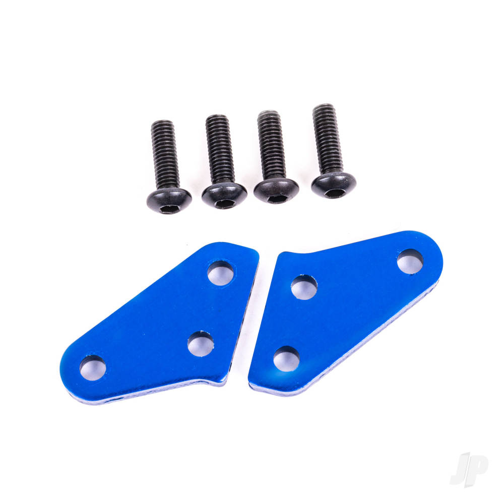 Traxxas Steering block arms (aluminium, blue-anodised) (2) (fits #9537 and 9637 steering blocks) TRX9636X