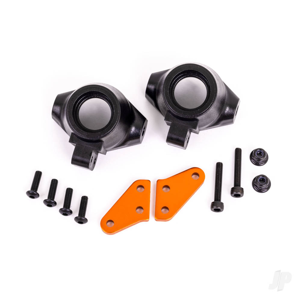 Traxxas Steering block arms (aluminium, orange-anodised) (2) / steering blocks, left & right TRX9637T